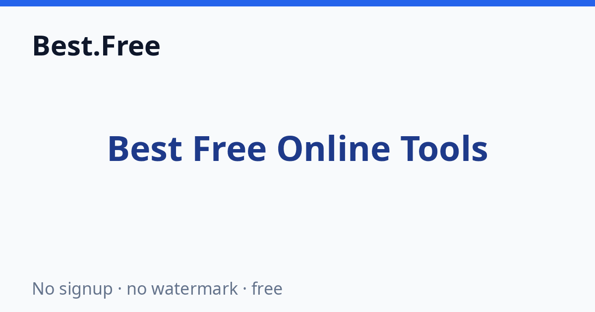 best.free curates the best free tiers across SaaS tools