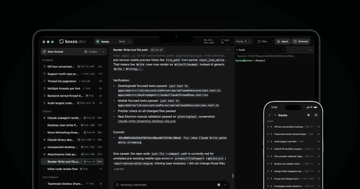 Boxes.dev moves Claude Code and Codex off localhost into cloud sandboxes