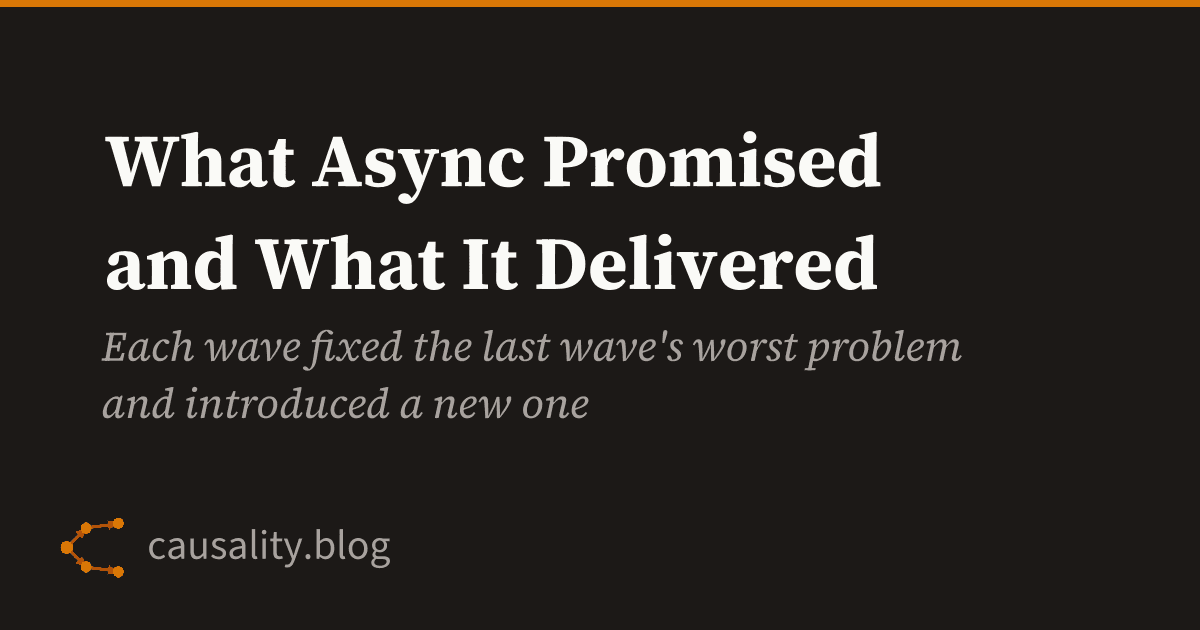 The gap between async's promise and reality: a developer's reckoning