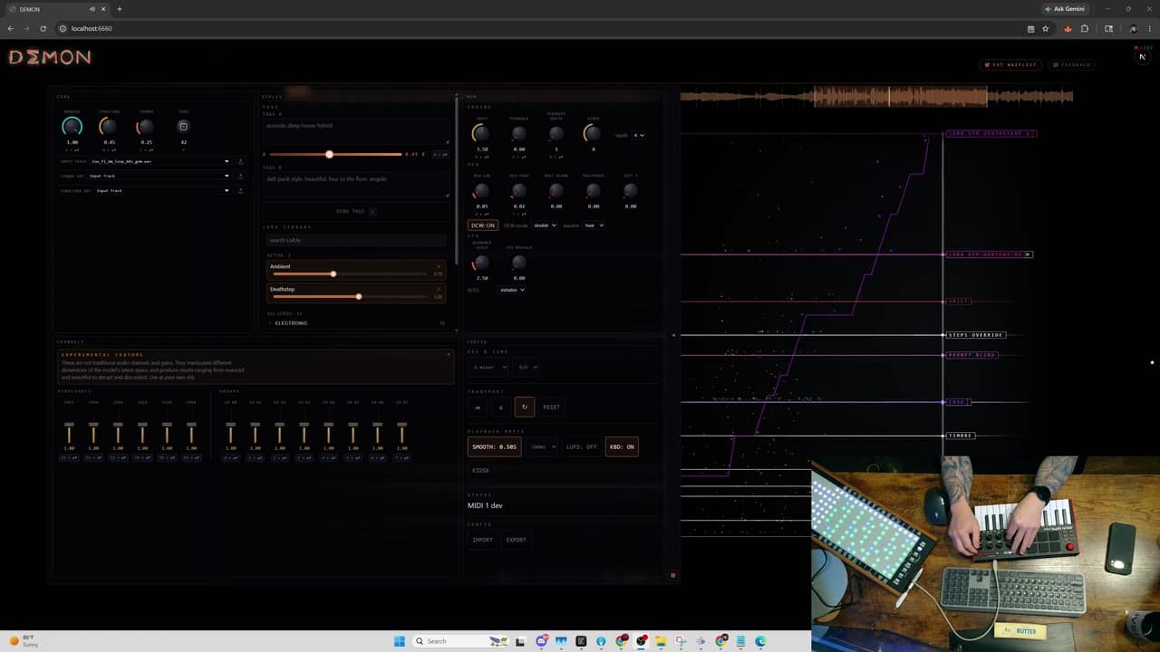 Demon: open-source music diffusion engine runs at 25Hz on local GPU