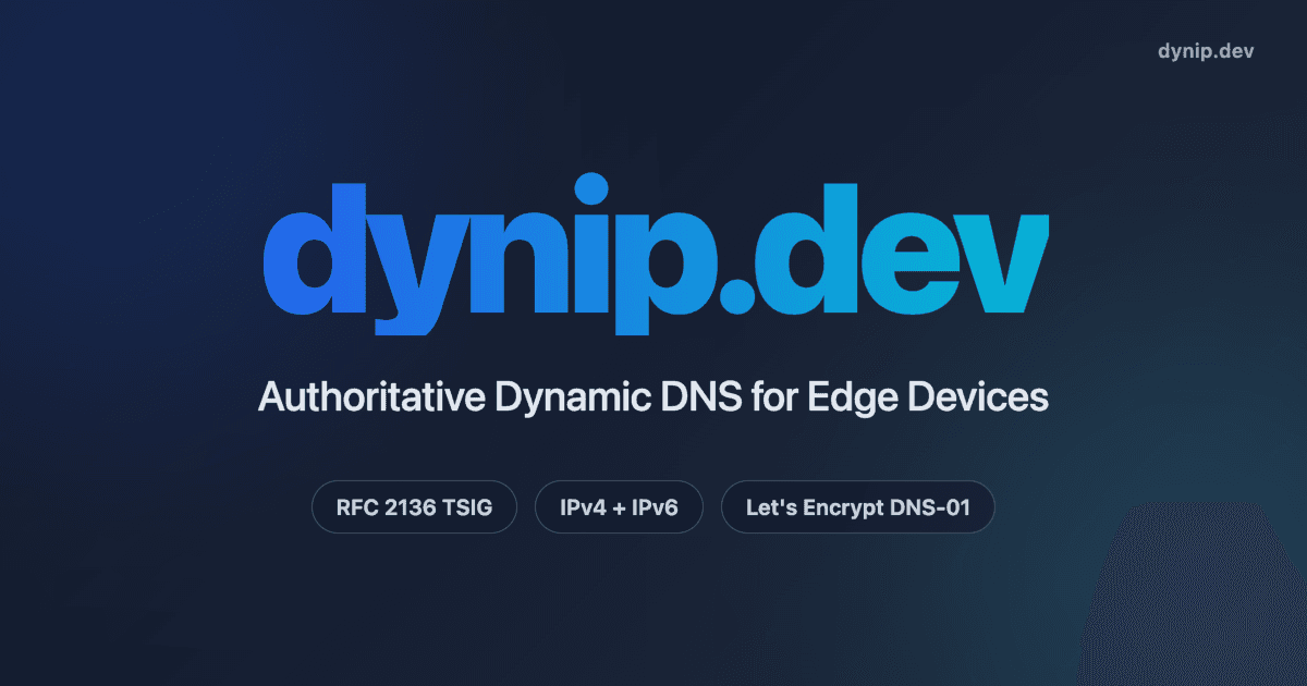 DynIP brings RFC 2136 dynamic DNS to self-hosters