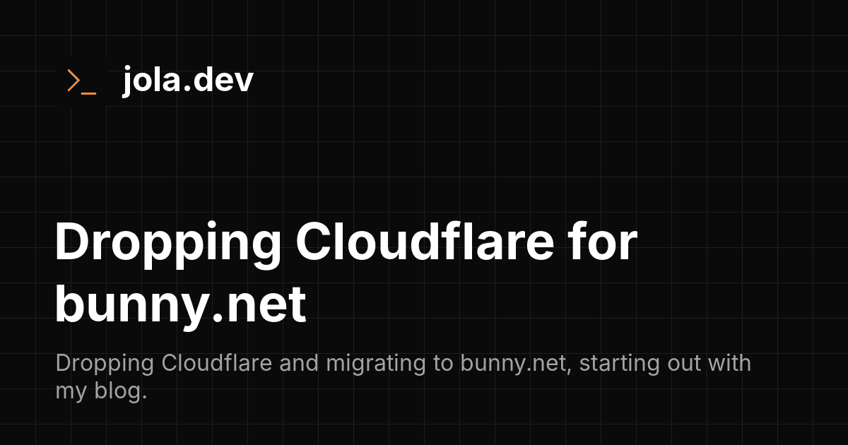Developer switches from Cloudflare to Bunny.net for cost and simplicity
