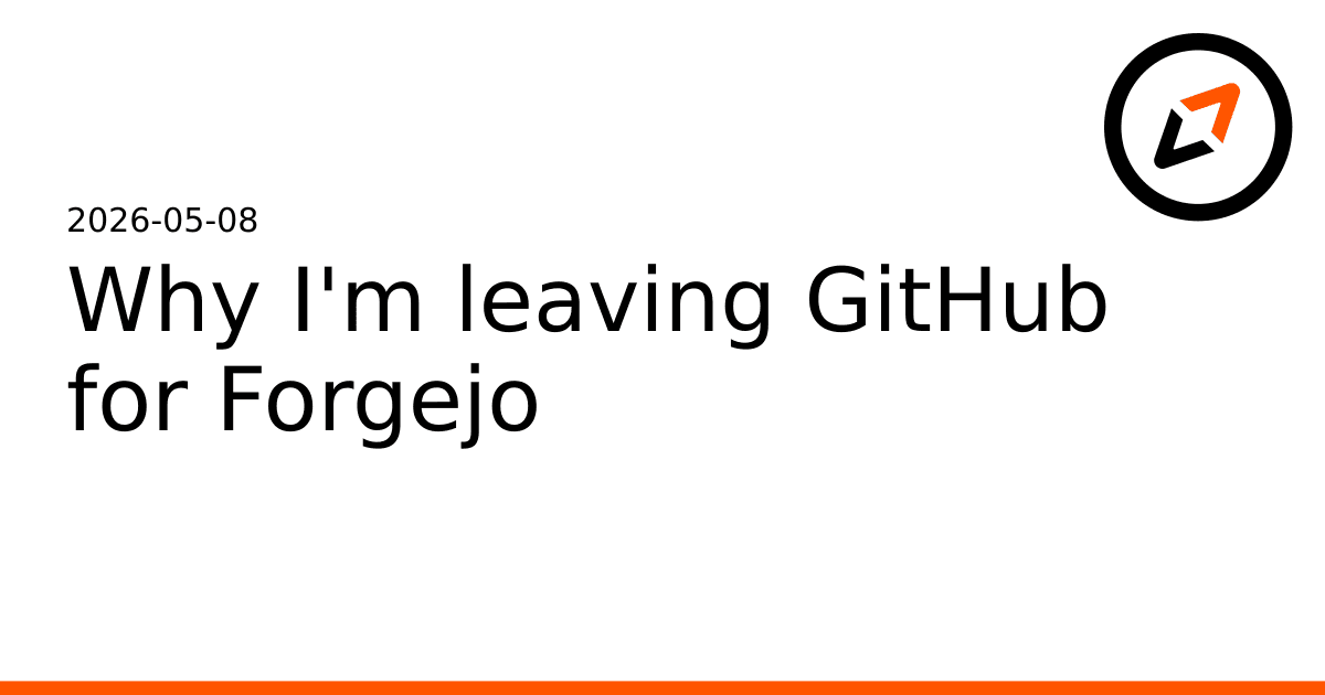 Developer migrates to Forgejo, self-hosted Git alternative to GitHub