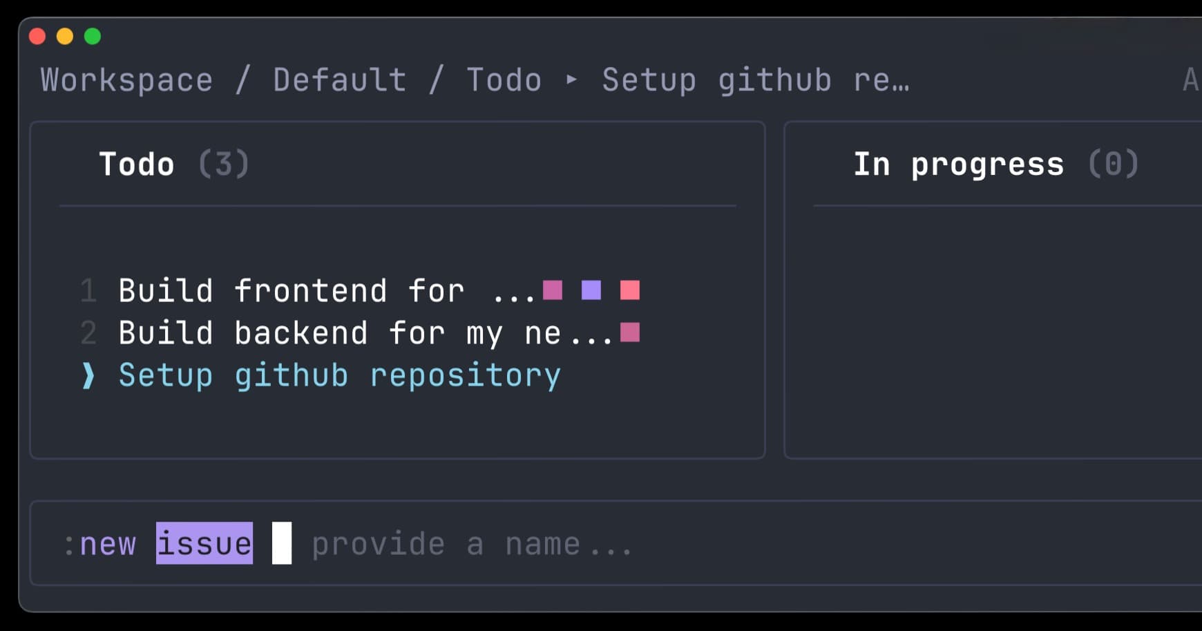 Epiq: A distributed Git-based issue tracker for the terminal