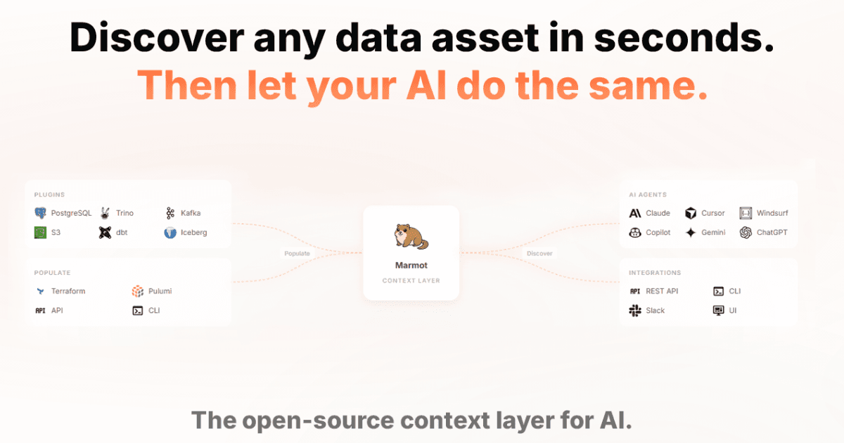 Marmot gives AI agents and humans a shared context layer for data assets