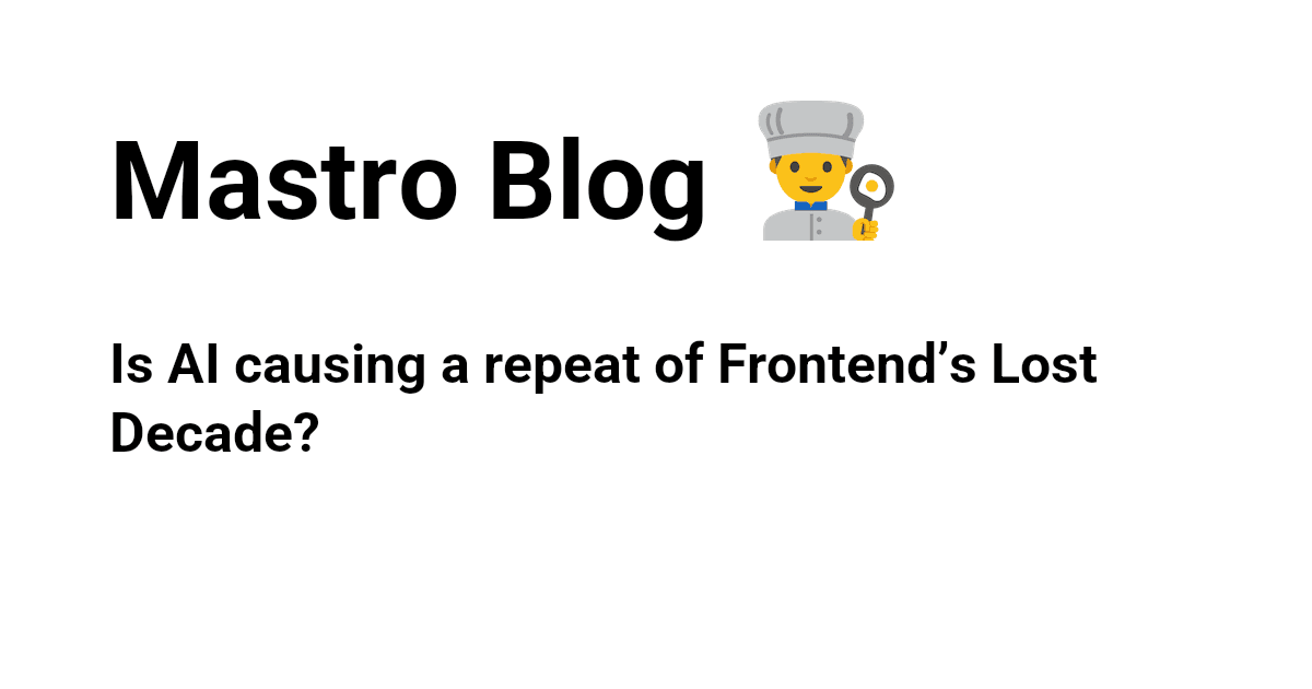 Does AI hype risk repeating frontend's decade of churn?