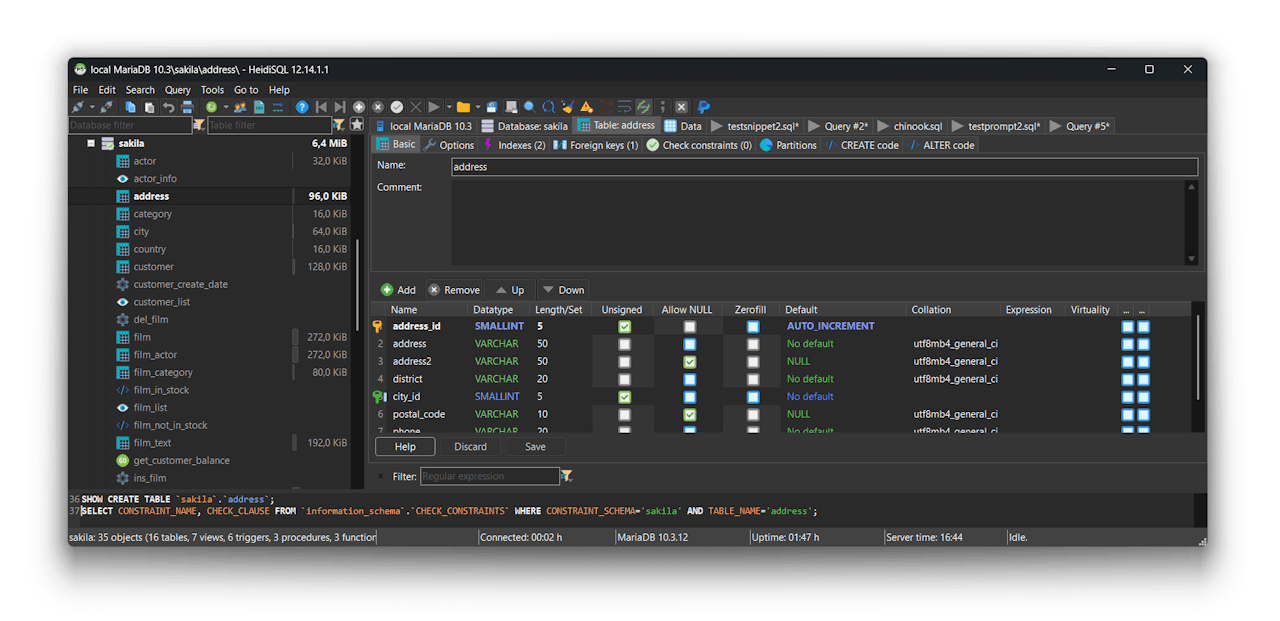 HeidiSQL adds SQLite support to its cross-database manager