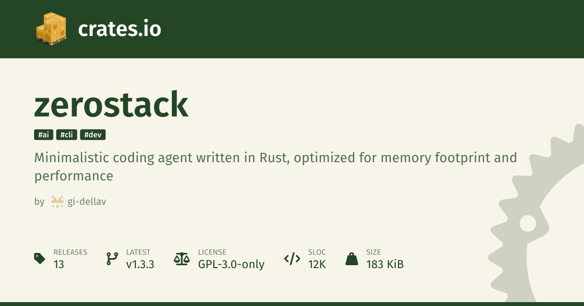 Zerostack: Unix-philosophy coding agent lands on crates.io