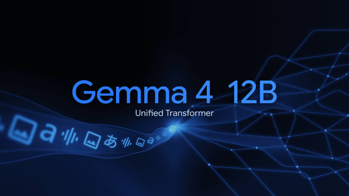 Google releases Gemma 4 12B, an open encoder-free multimodal model