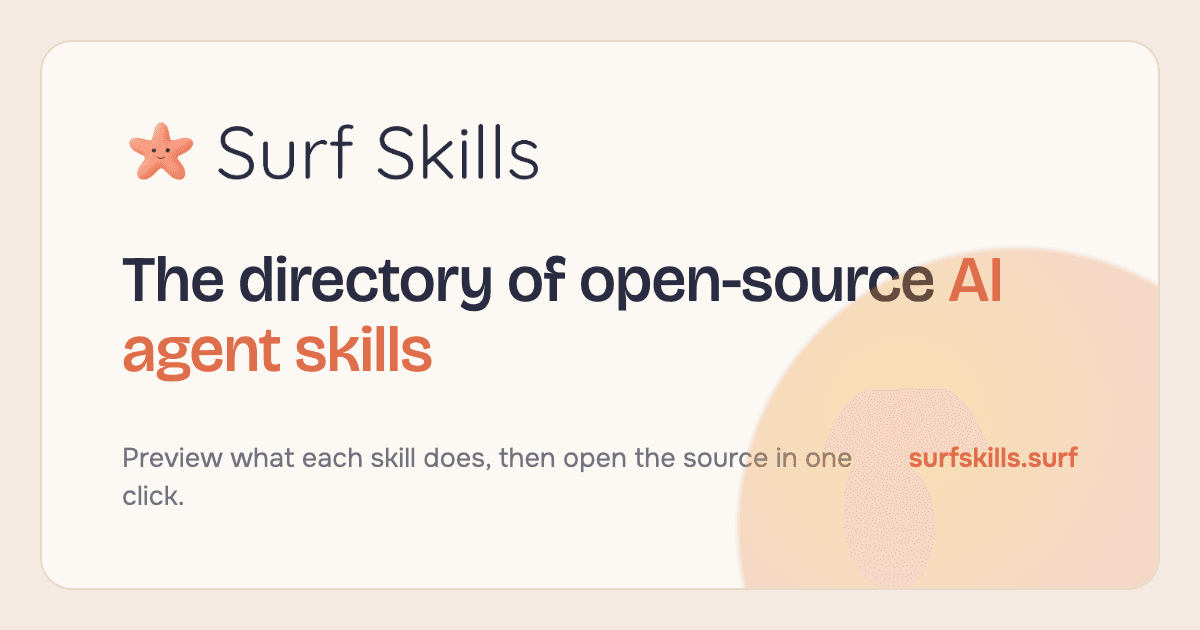 SurfSkills catalogs agent skills with live video demos of each in action