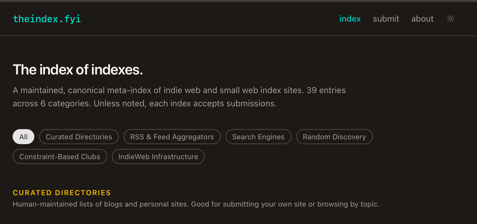 Indie Web Index launches directory of personal blog collections