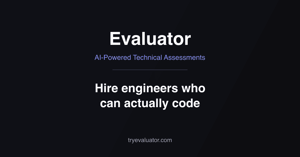 tryevaluator.com tests AI coding ability instead of policing AI use