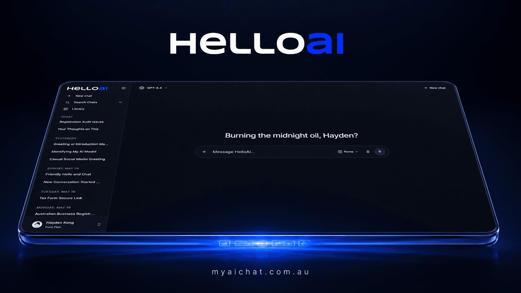 hayden_k launches Hello, a self-aware jab at AI platform saturation