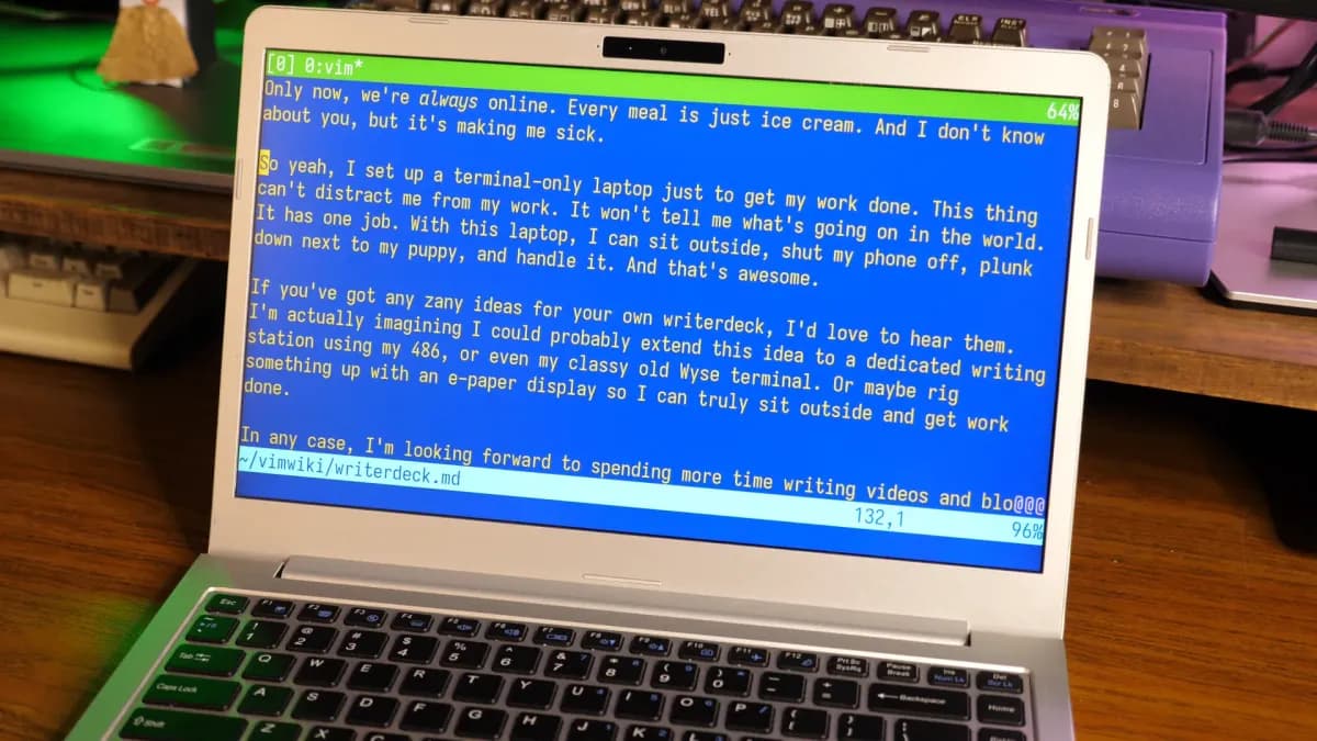Solo dev shares first iteration of writerdeck writing tool