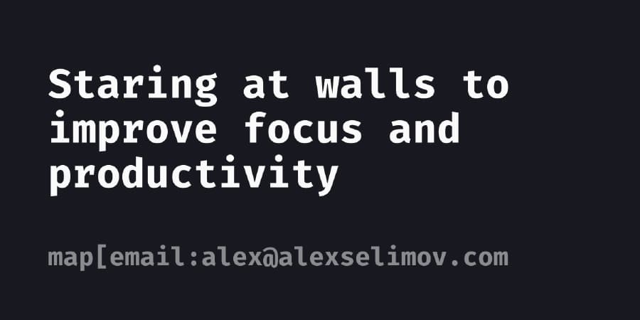 Developer shares reflections on unproductive staring—and what it means