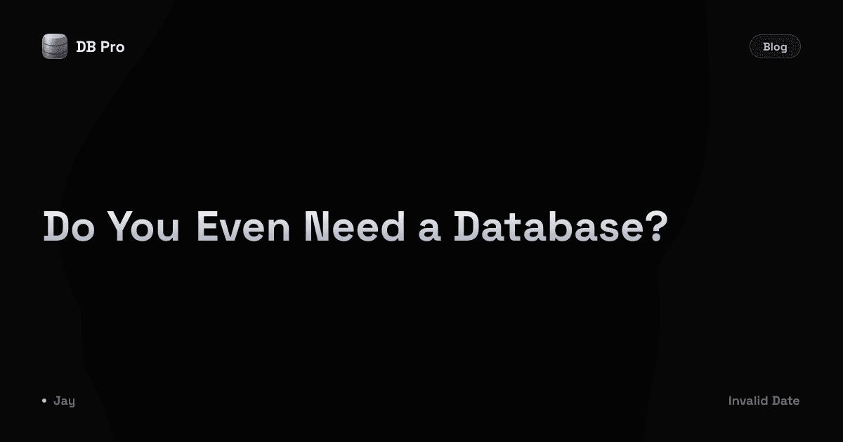 When flat files beat databases: a practical framework for choosing