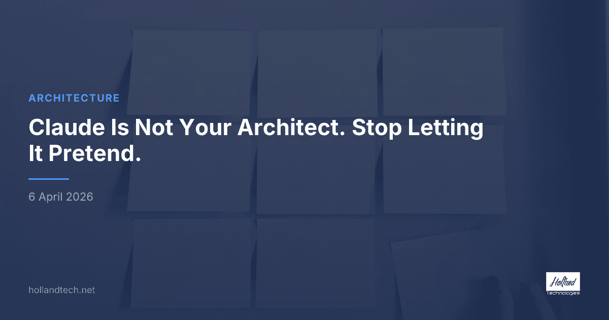 Why letting Claude design your architecture is a trap