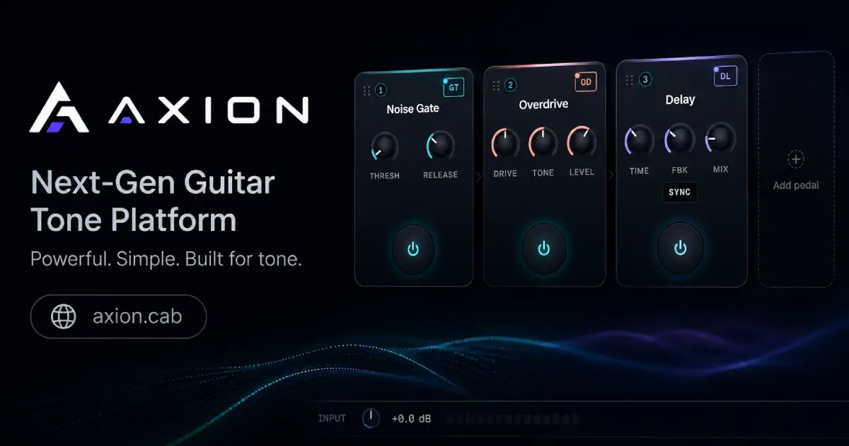 Axion brings a full guitar amp and effects rig to the browser