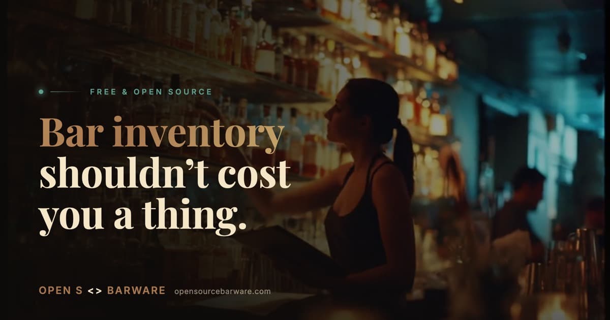 Open Source Barware brings local-first inventory management to bars
