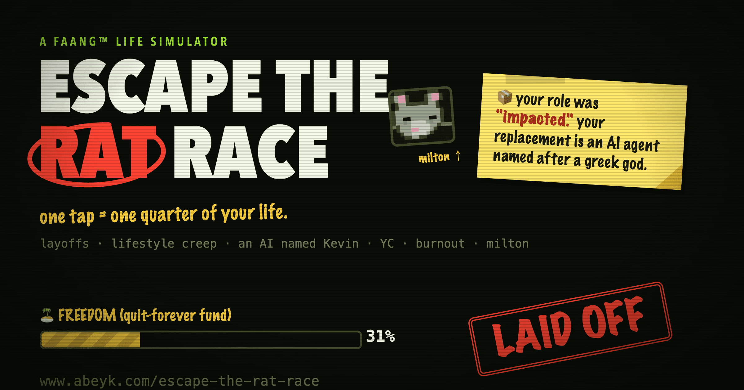 FAANG Simulator lets you play out the startup escape fantasy